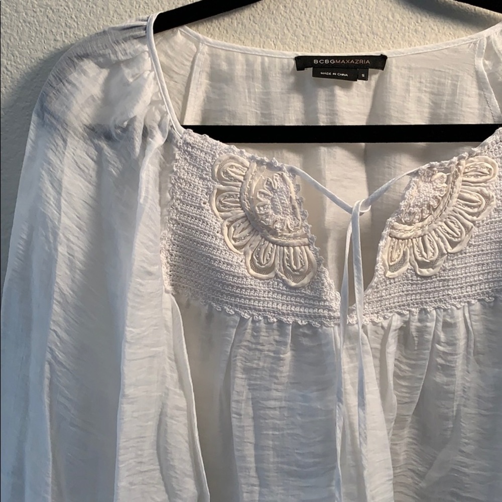 BCBG Maxazria White Blouse, S
